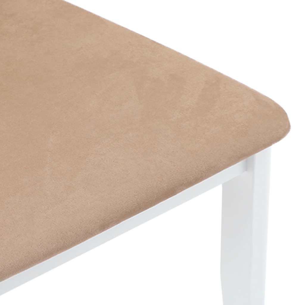 valgomojo kėdės su pagalvėlėmis 2 vnt Balta medžio masyvo guma