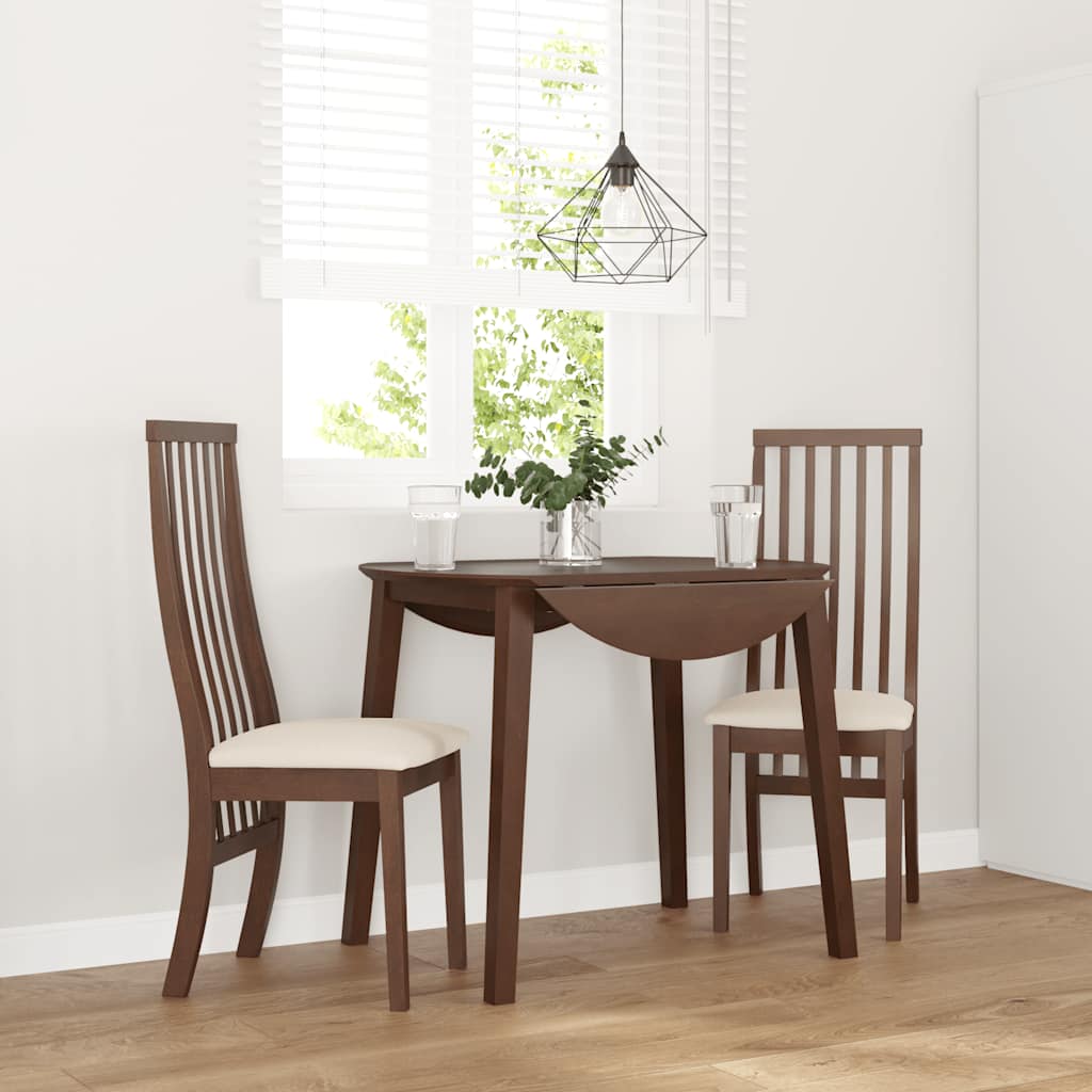 valgomojo kėdės su pagalvėlėmis 2 vnt Ruda medžio masyvo guma