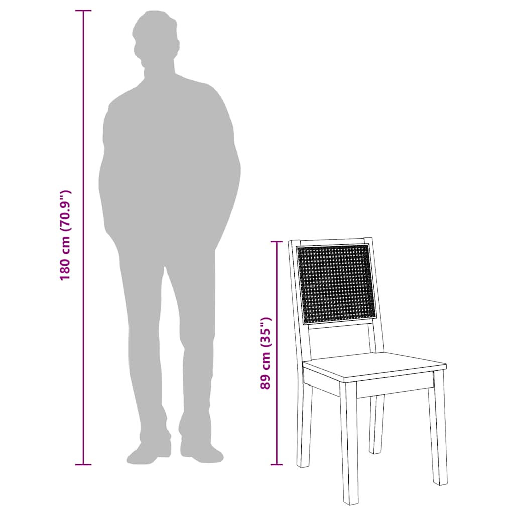 Valgomojo Kėdės 2 vnt medžio masyvo gumos