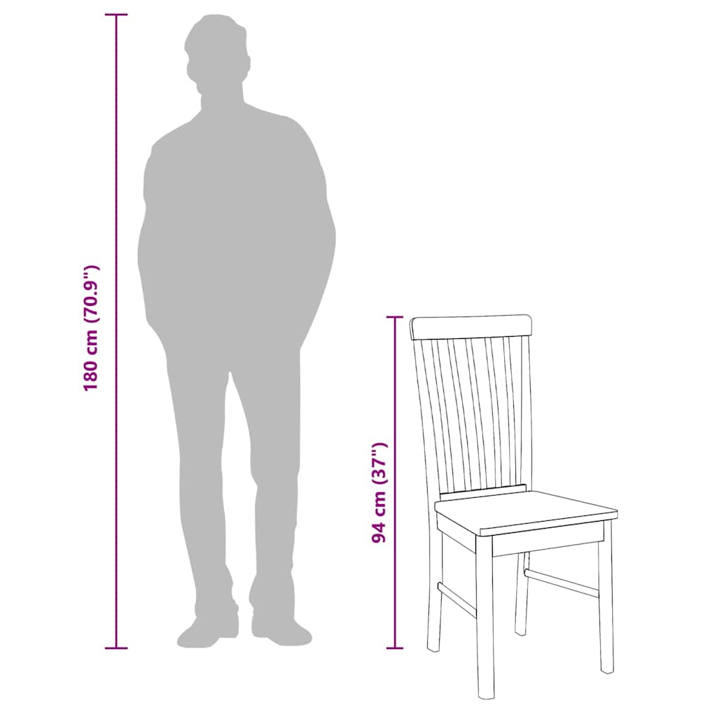 Valgomojo Kėdės 2 vnt medžio masyvo gumos