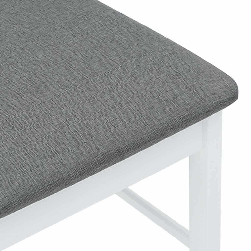 valgomojo kėdės su pagalvėlėmis 2 vnt Balta medžio masyvo guma