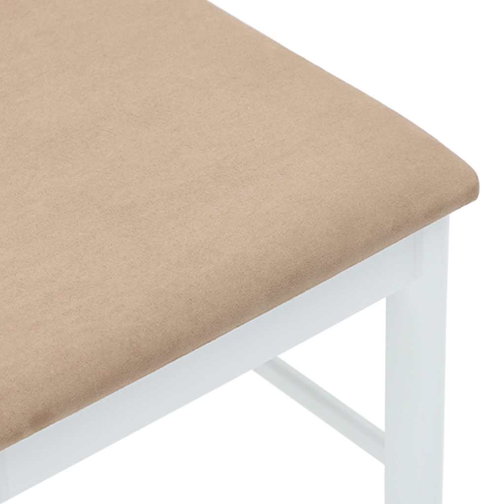 valgomojo kėdės su pagalvėlėmis 2 vnt Balta medžio masyvo guma