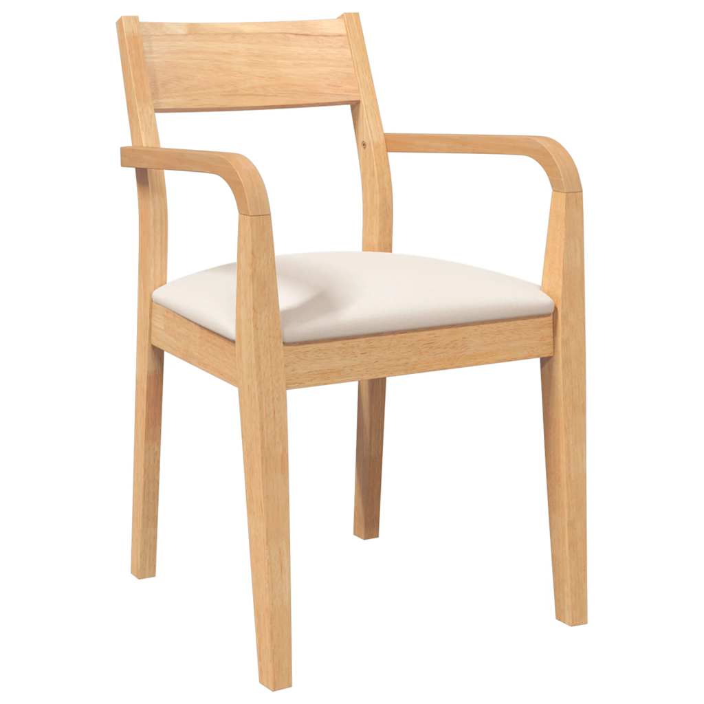 valgomojo kėdės su pagalvėlėmis 2 vnt Natūrali medžio masyvo