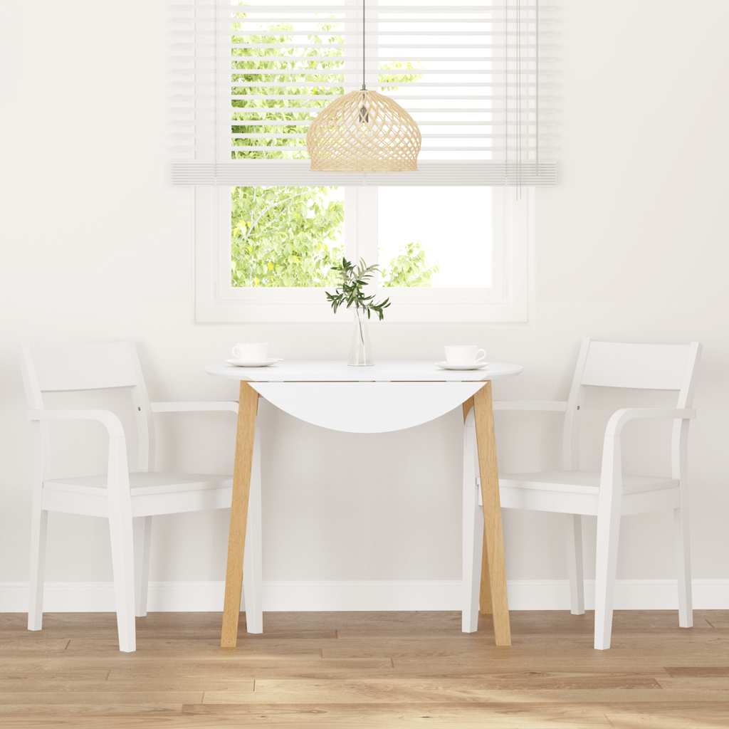 Valgomojo Kėdės 2 vnt Baltos medžio masyvo gumos