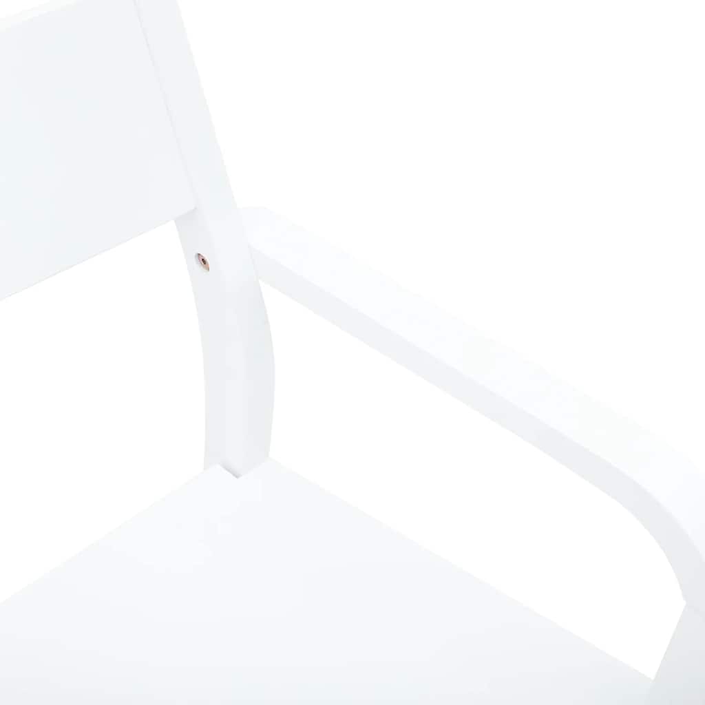 Valgomojo Kėdės 2 vnt Baltos medžio masyvo gumos