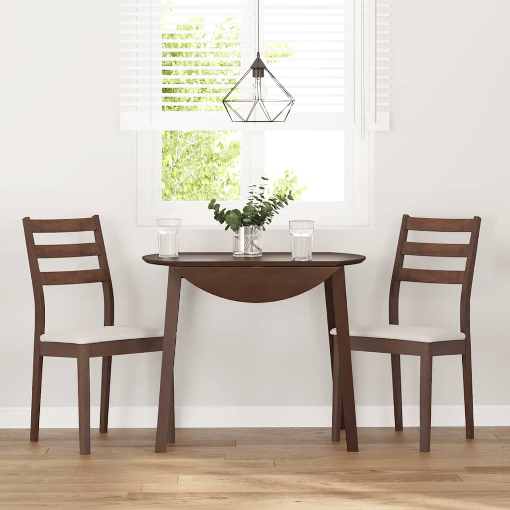 valgomojo kėdės su pagalvėlėmis 2 vnt Ruda medžio masyvo guma