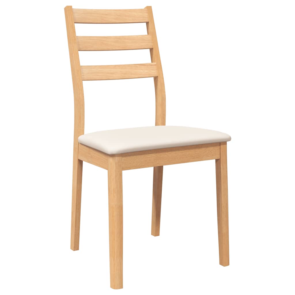 valgomojo kėdės su pagalvėlėmis 2 vnt Natūrali medžio masyvo