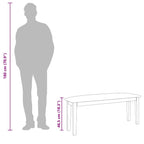 Suoliukas 110 cm Medžio masyvo guma