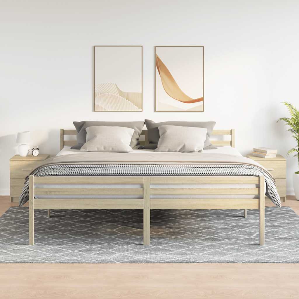 Naktinės spintelės su 2 stalčiais, 2vnt., ąžuolo, 40x36x50cm