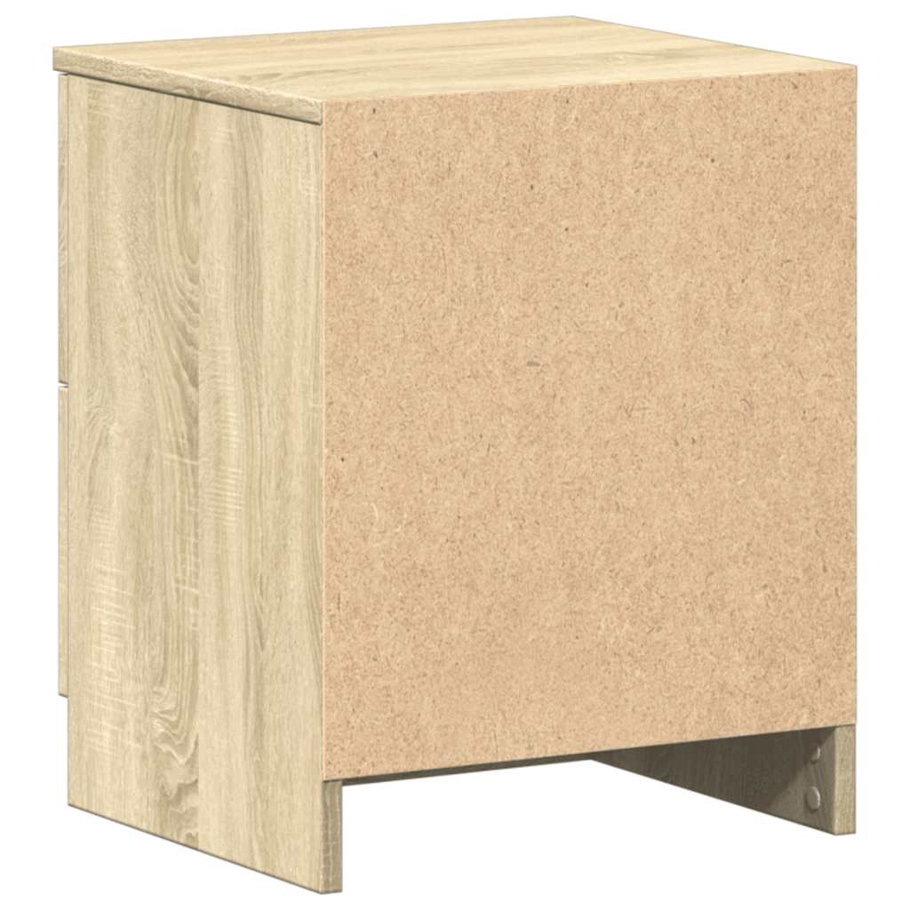 Naktinės spintelės su 2 stalčiais, 2vnt., ąžuolo, 40x36x50cm