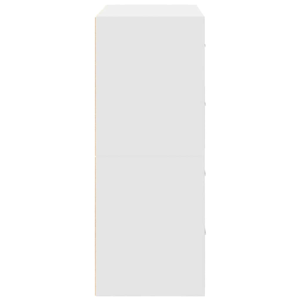 Spintelės su 2 stalčiais, 2 vnt., baltos, 60x31x40 cm, mediena