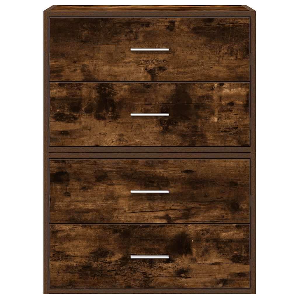 Spintelės su 2 stalčiais, 2 vnt., dūminio, 60x31x40cm, mediena