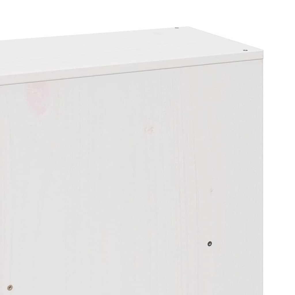 Lova su knygų spinta be čiužinio, balta, 200x200cm, pušis