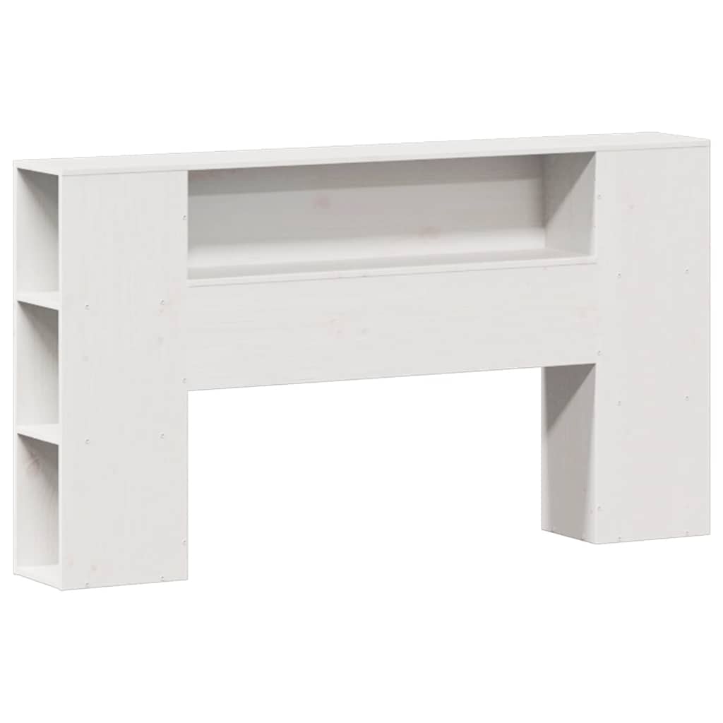 Lova su knygų spinta be čiužinio, balta, 160x200cm, pušis