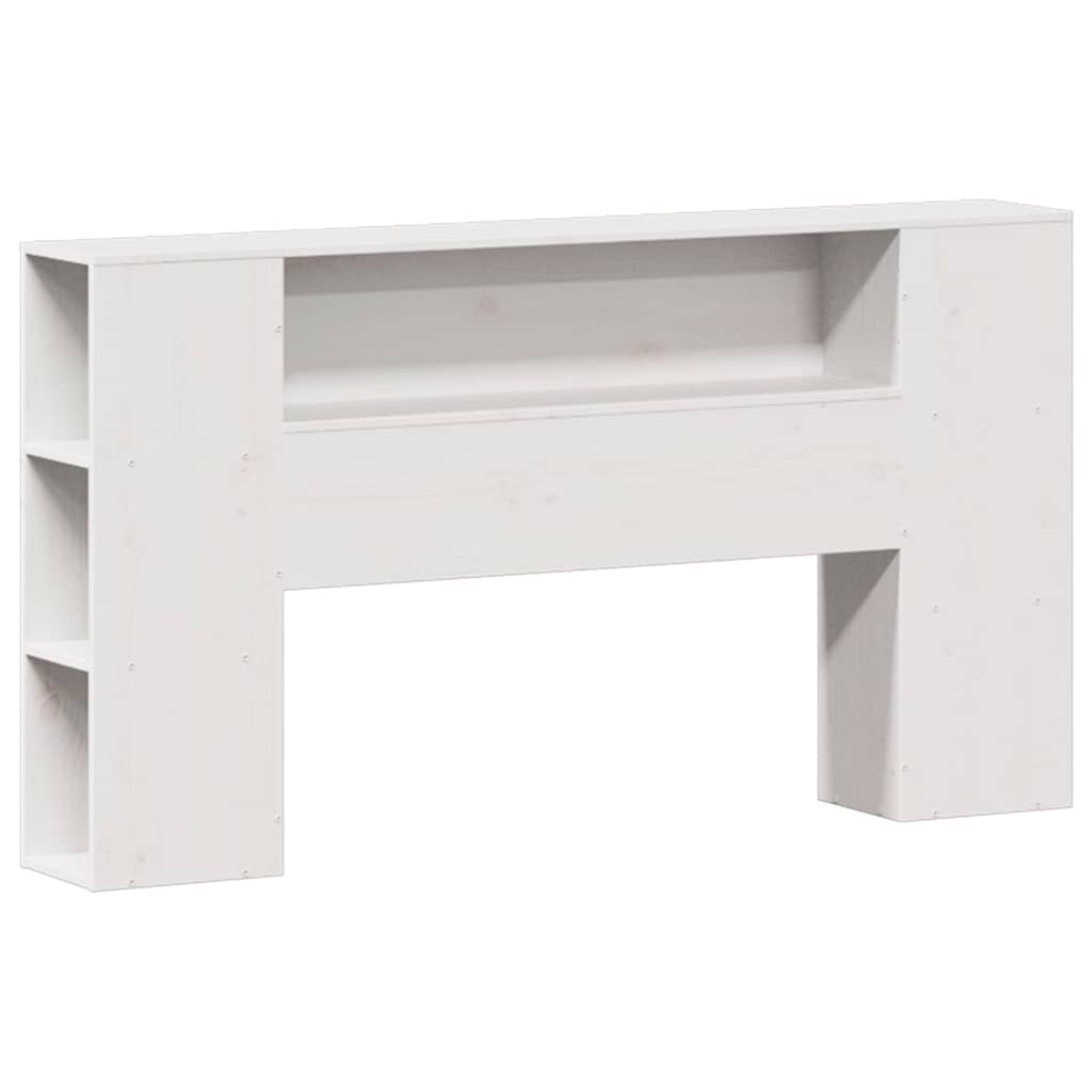 Lova su knygų spinta be čiužinio, balta, 150x200cm, pušis