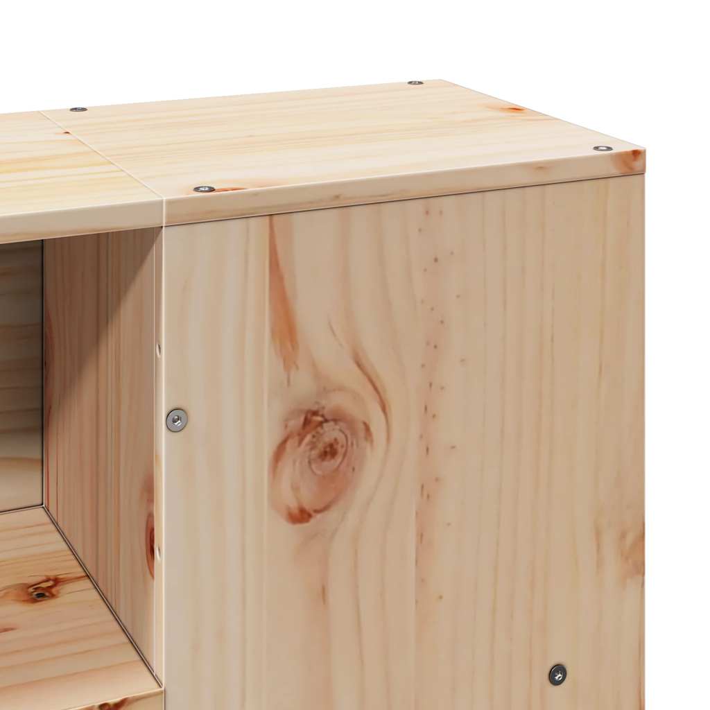 Lova su knygų spinta be čiužinio, 120x200cm, pušies masyvas