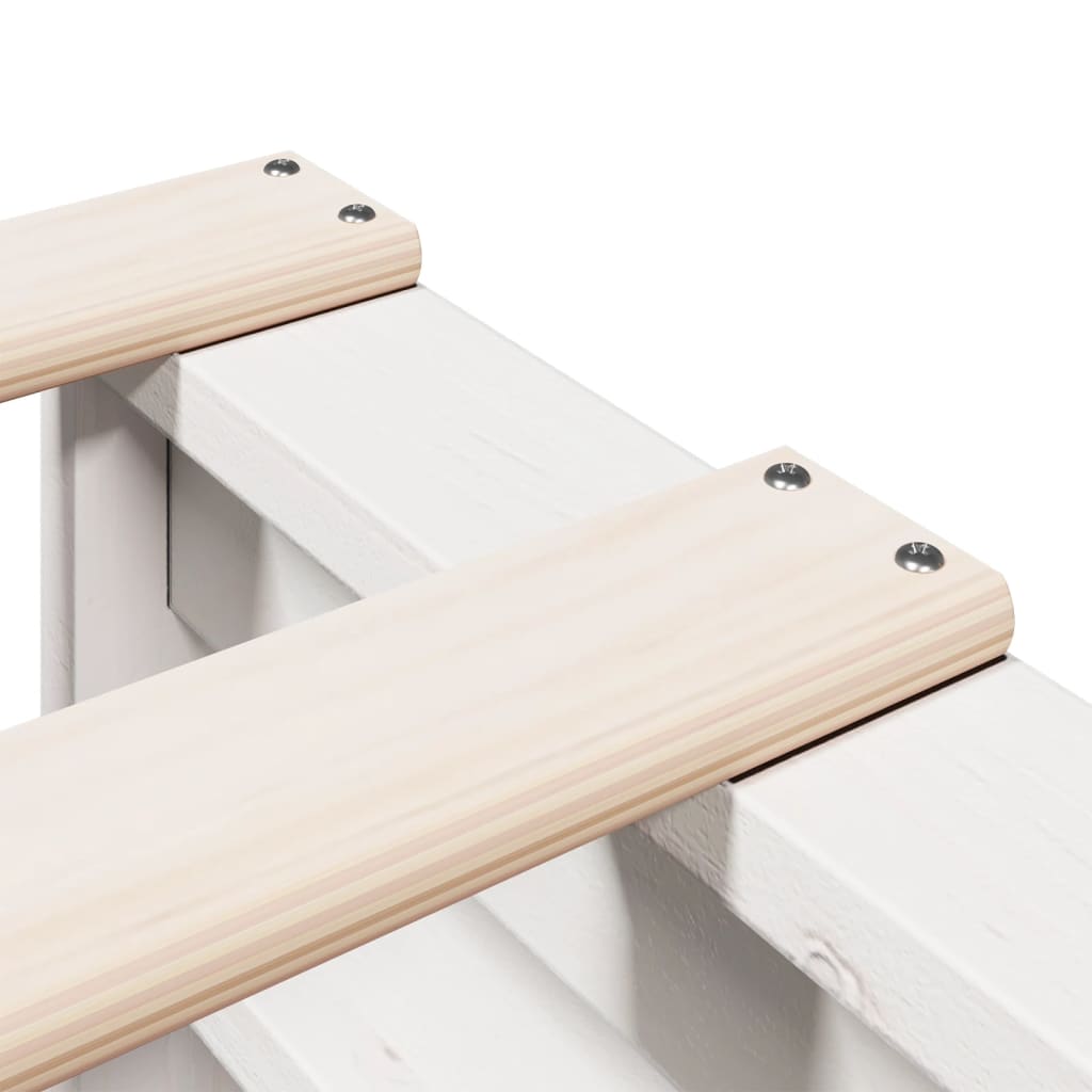 Lova su knygų spinta be čiužinio, balta, 160x200cm, pušis