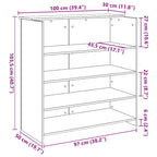 Registratūra, medienos, 100x50x103,5 cm, apdirbta mediena