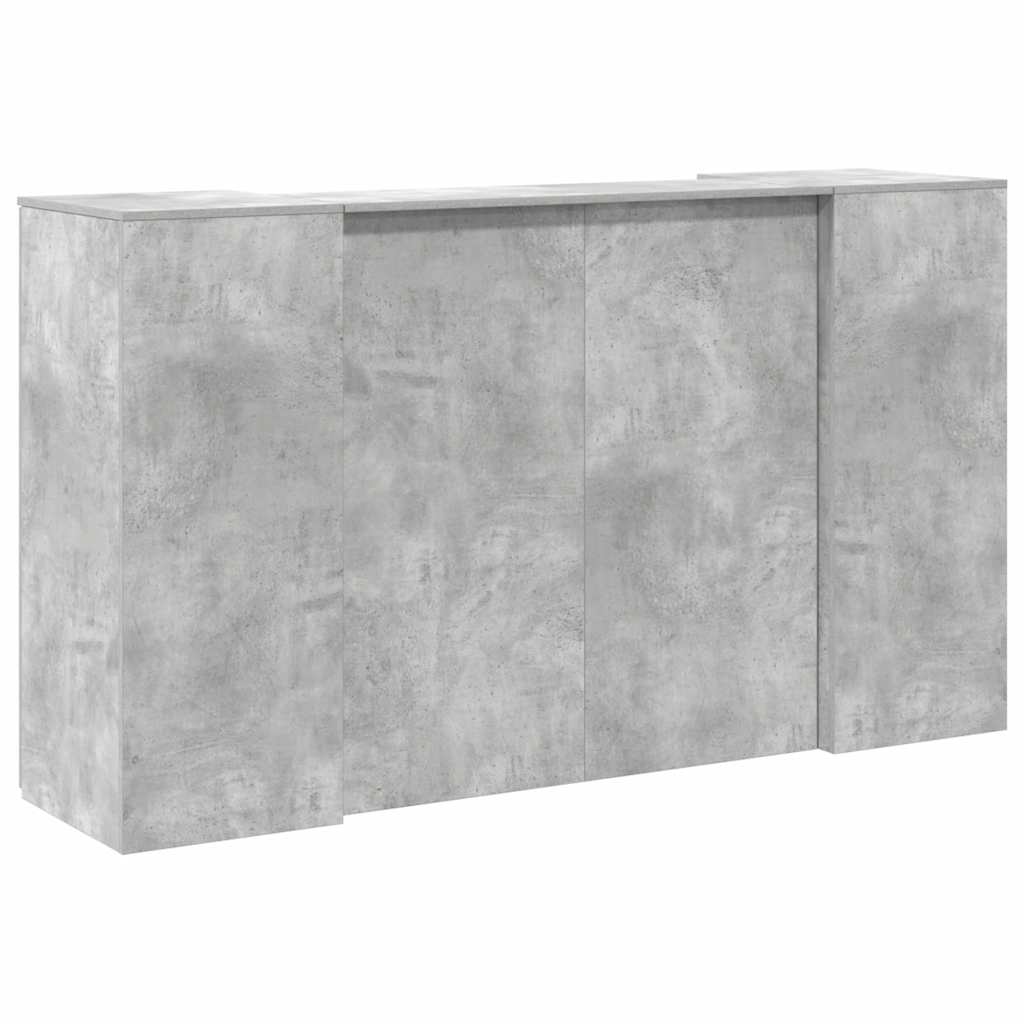 Registratūra, betono pilkas, 180x50x103,5 cm, apdirbta mediena
