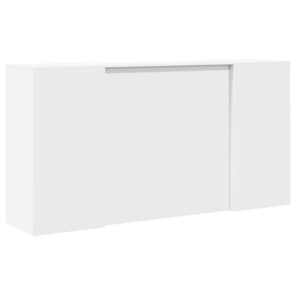 Registratūros stalas, baltas, 200x50x103,5 cm, inžinerinė mediena