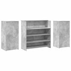 Registratūra, betono pilkas, 200x50x103,5 cm, apdirbta mediena