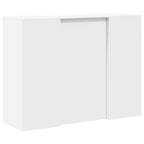 Registratūros stalas, baltas, 135x50x103,5 cm, inžinerinė mediena