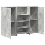 Registratūra, betono pilkas, 135x50x103,5 cm, apdirbta mediena