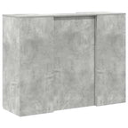 Registratūra, betono pilkas, 135x50x103,5 cm, apdirbta mediena