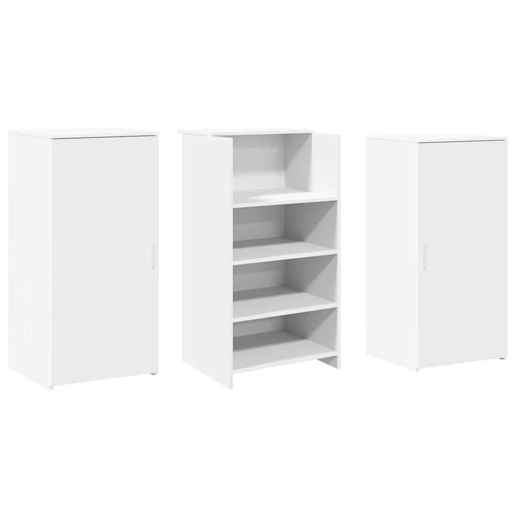 Registratūra, baltos spalvos, 155x50x103,5 cm, apdirbta mediena