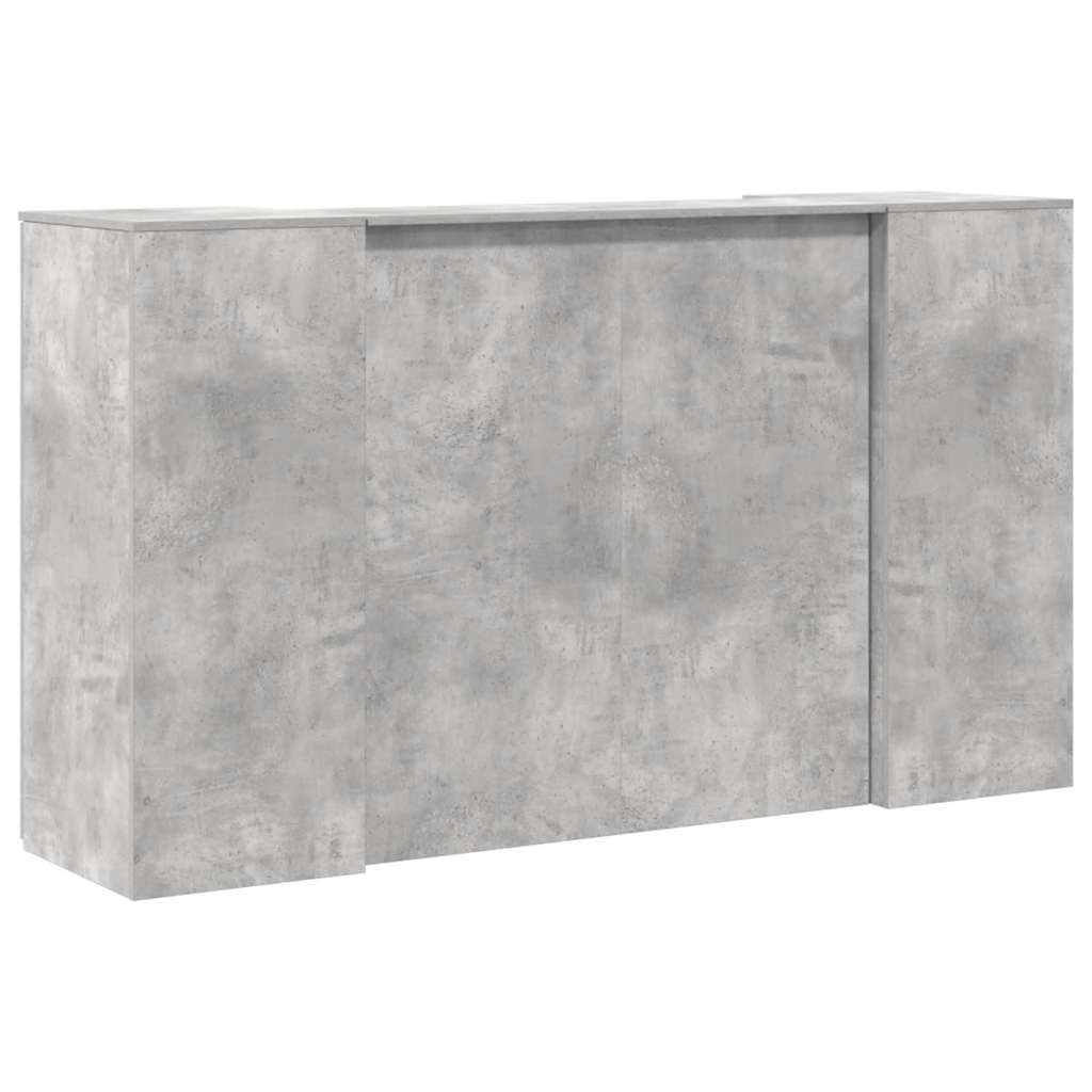 Registratūra, betono pilkas, 180x50x103,5 cm, apdirbta mediena