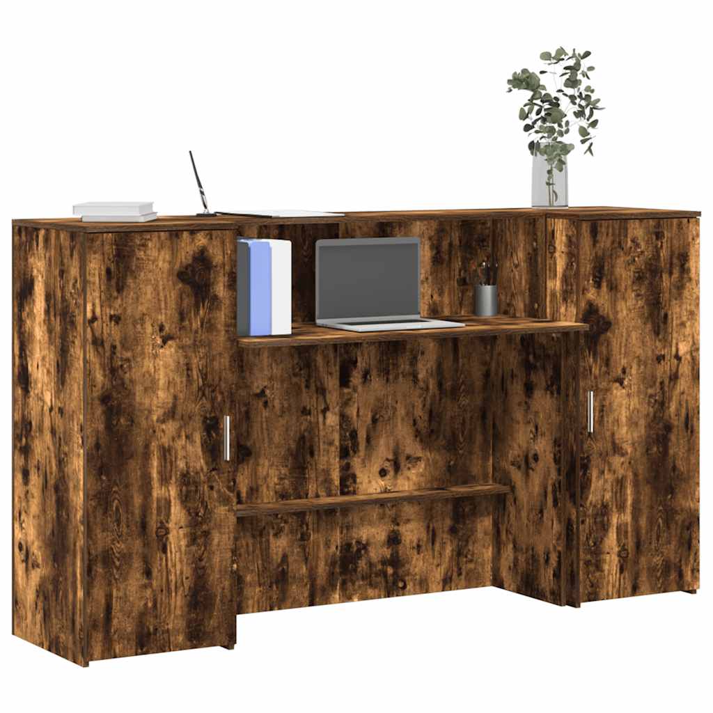 Registratūros stalas, baltas, 180x50x103,5 cm, inžinerinė mediena