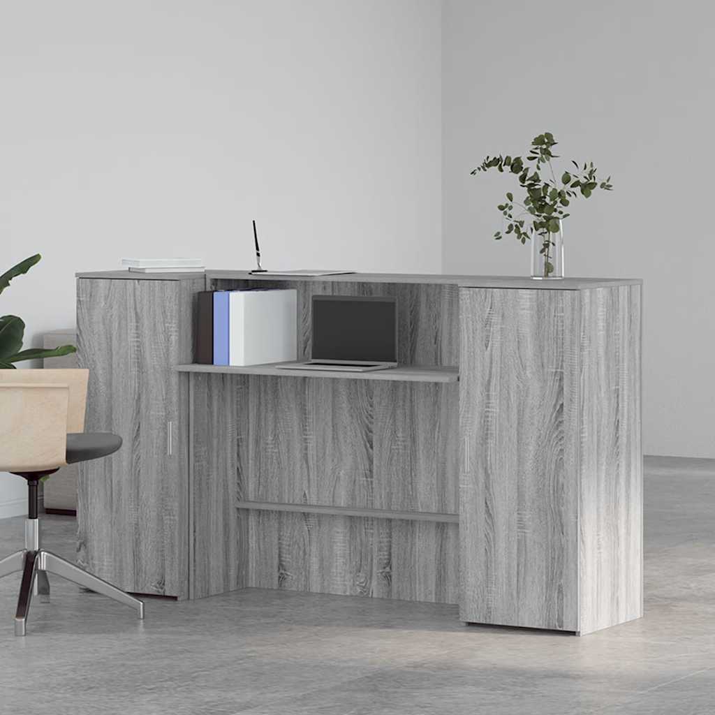 Registratūra, pilkas ąžuolo, 180x50x103,5 cm, apdirbta mediena