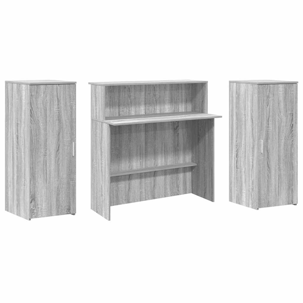 Registratūra, pilkas ąžuolo, 180x50x103,5 cm, apdirbta mediena