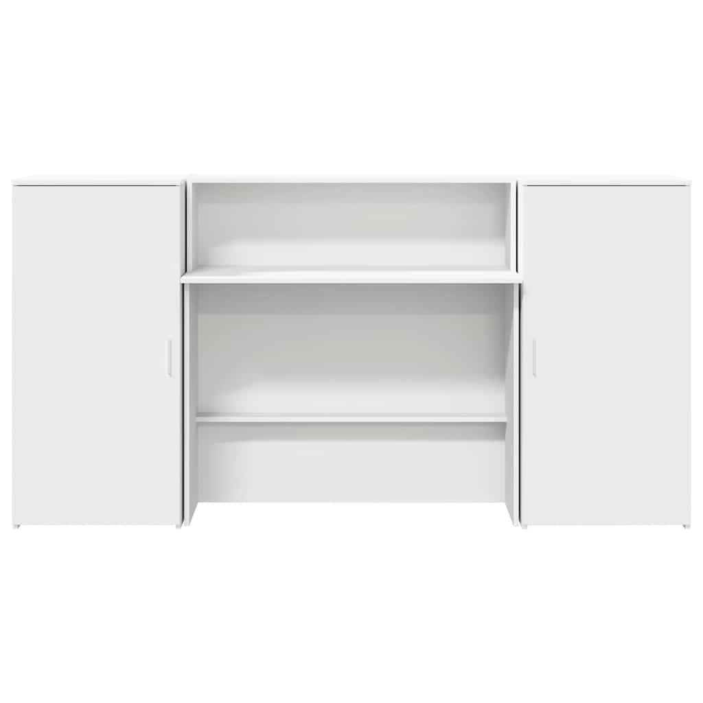 Registratūra, baltos spalvos, 200x50x103,5 cm, apdirbta mediena