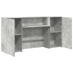 Registratūra, betono pilkas, 200x50x103,5 cm, apdirbta mediena