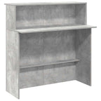 Registratūra, betono pilkas, 200x50x103,5 cm, apdirbta mediena