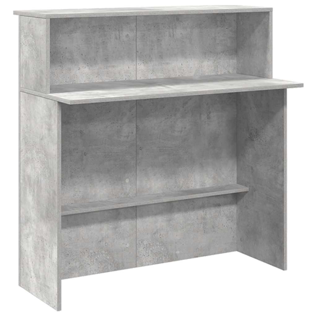 Registratūra, betono pilkas, 200x50x103,5 cm, apdirbta mediena