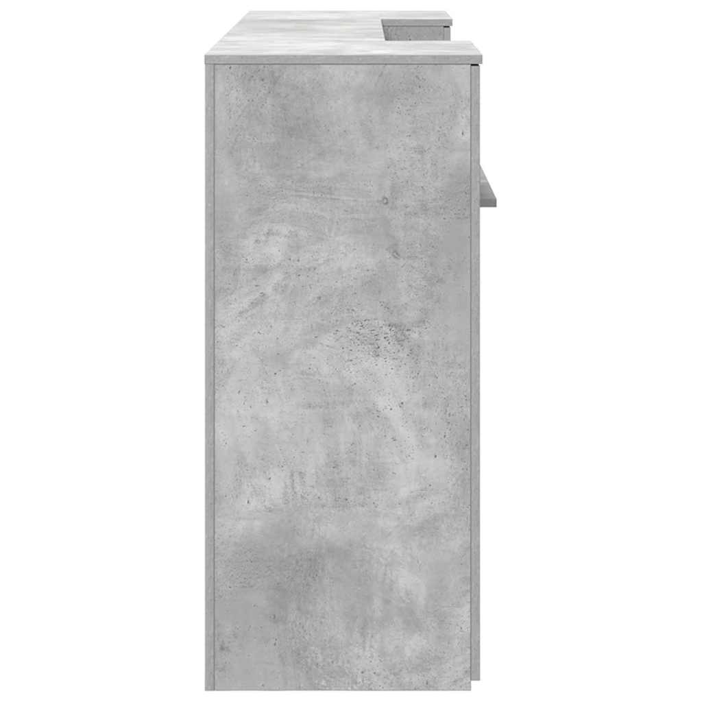 Registratūra, betono pilkas, 200x50x103,5 cm, apdirbta mediena