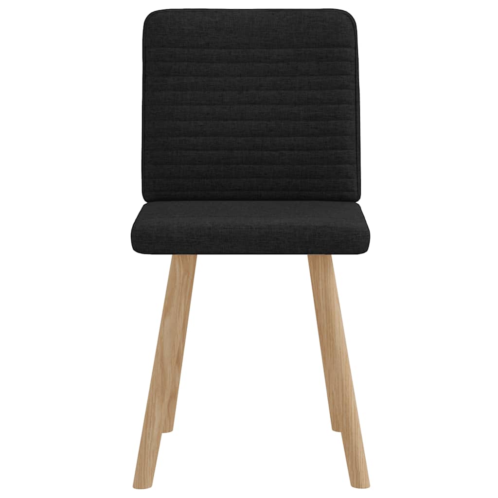 Valgomojo kėdės, 2vnt., juodos spalvos, audinys