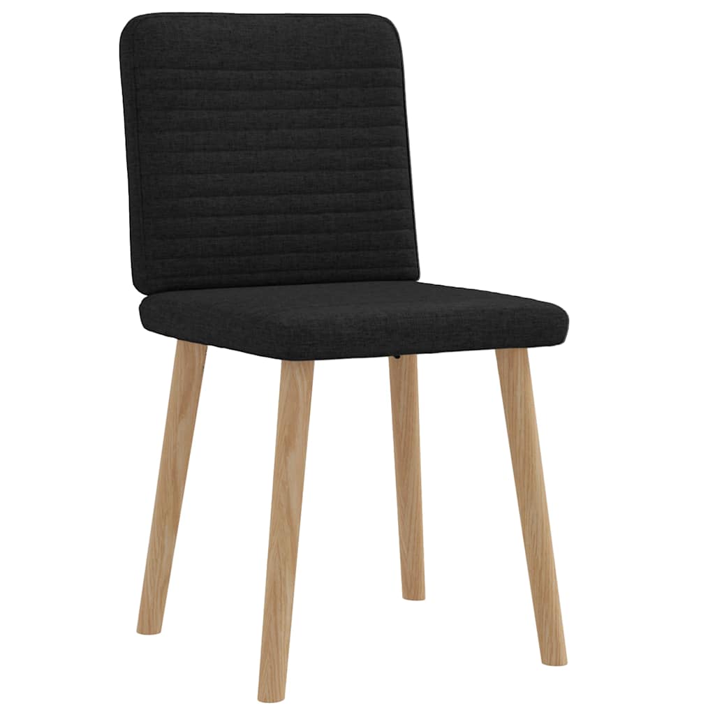 Valgomojo kėdės, 2vnt., juodos spalvos, audinys