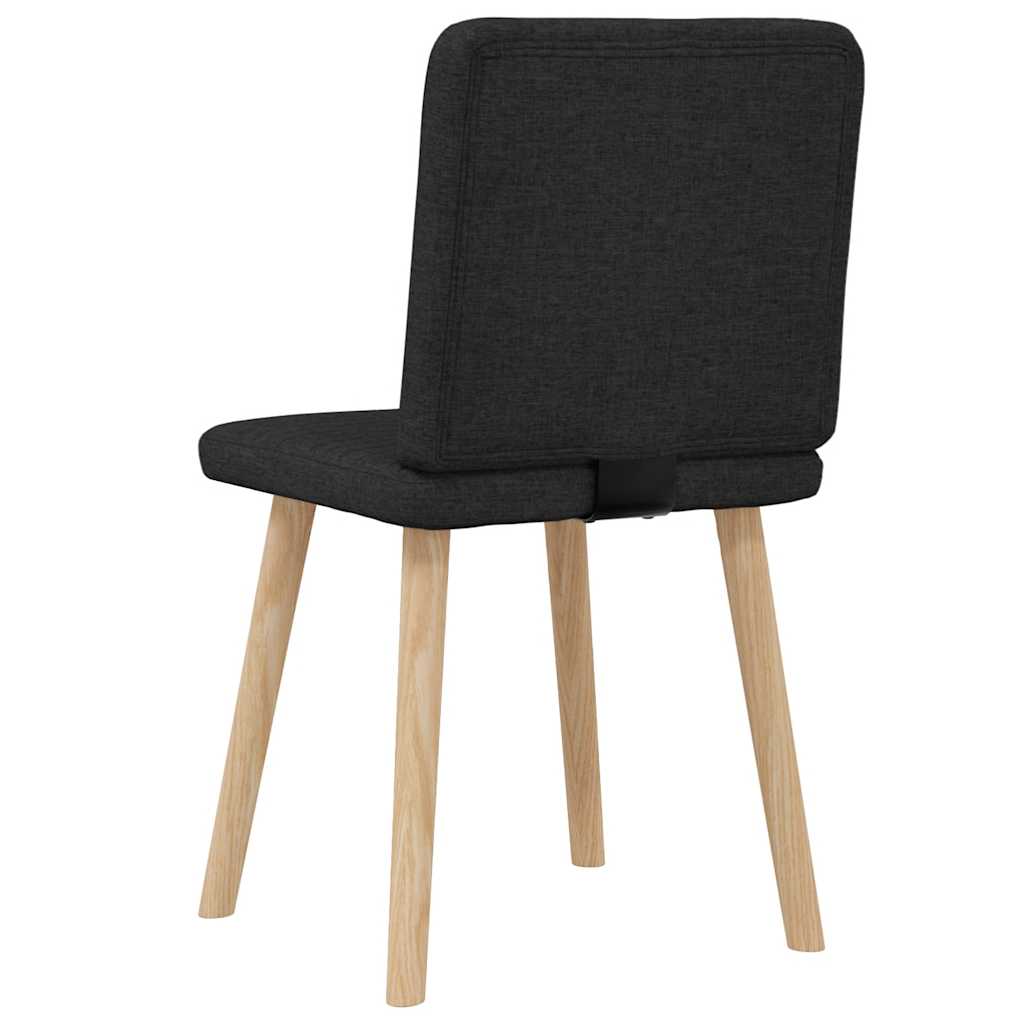 Valgomojo kėdės, 2vnt., juodos spalvos, audinys