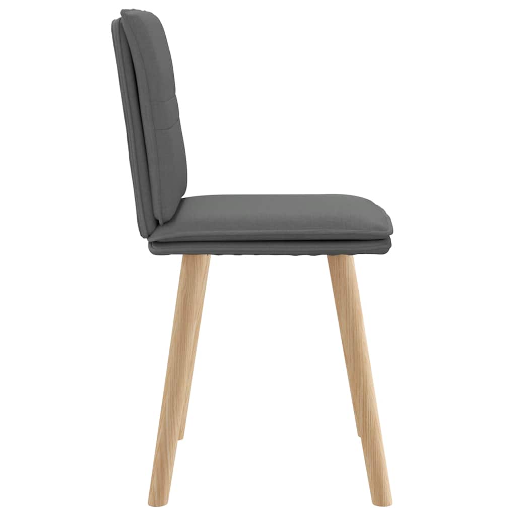 Valgomojo kėdės, 2vnt., tamsiai pilkos, audinys