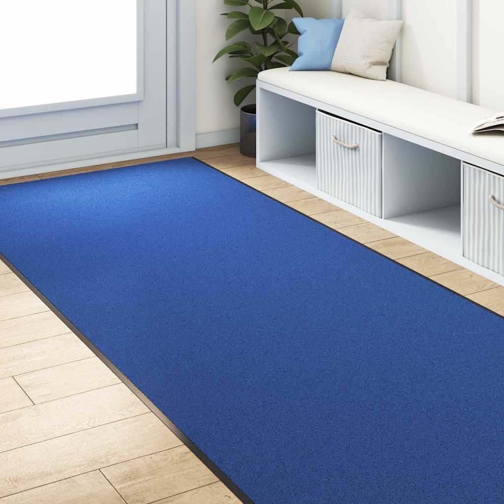Durų kilimėlis Mėlyna ir juoda 120 x 350 cm Poliamidas ir PVC