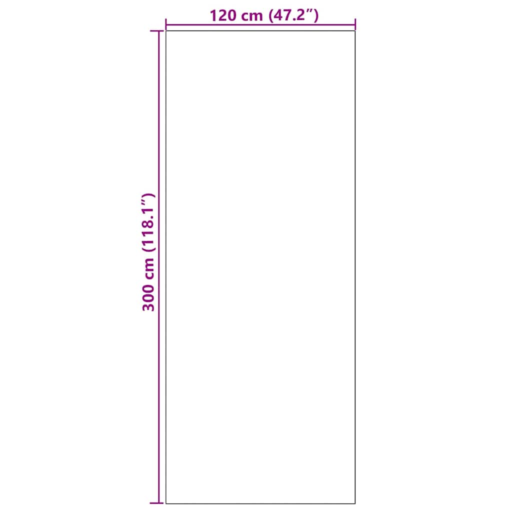 Durų kilimėlis Kita Oranžinis ir Juodas 120 x 300 cm