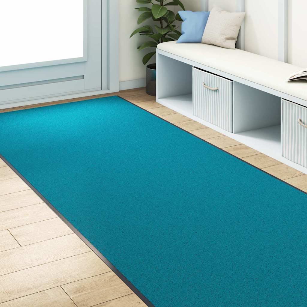 Durų kilimėlis Cianas ir Juodas 120 x 400 cm Poliamidas ir PVC