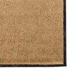 Durų kilimėlis Kremas ir juoda 120 x 250 cm Poliamidas ir PVC