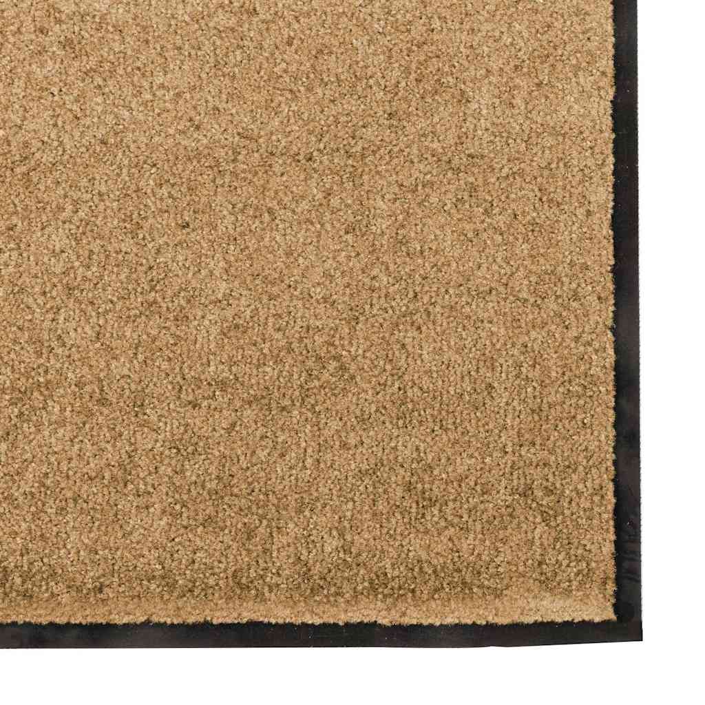 Durų kilimėlis Kremas ir juoda 120 x 250 cm Poliamidas ir PVC