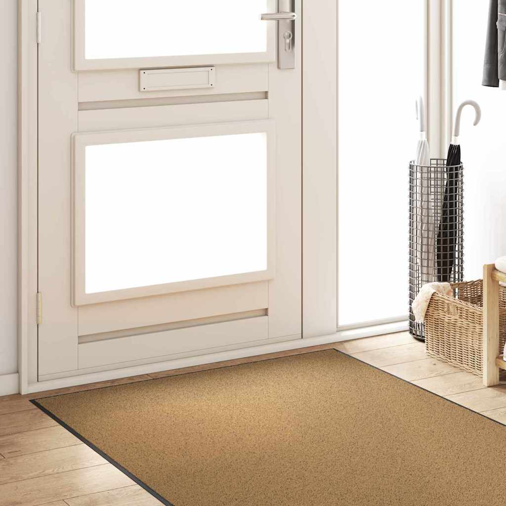 Durų kilimėlis Kremas ir juoda 120 x 300 cm Poliamidas ir PVC