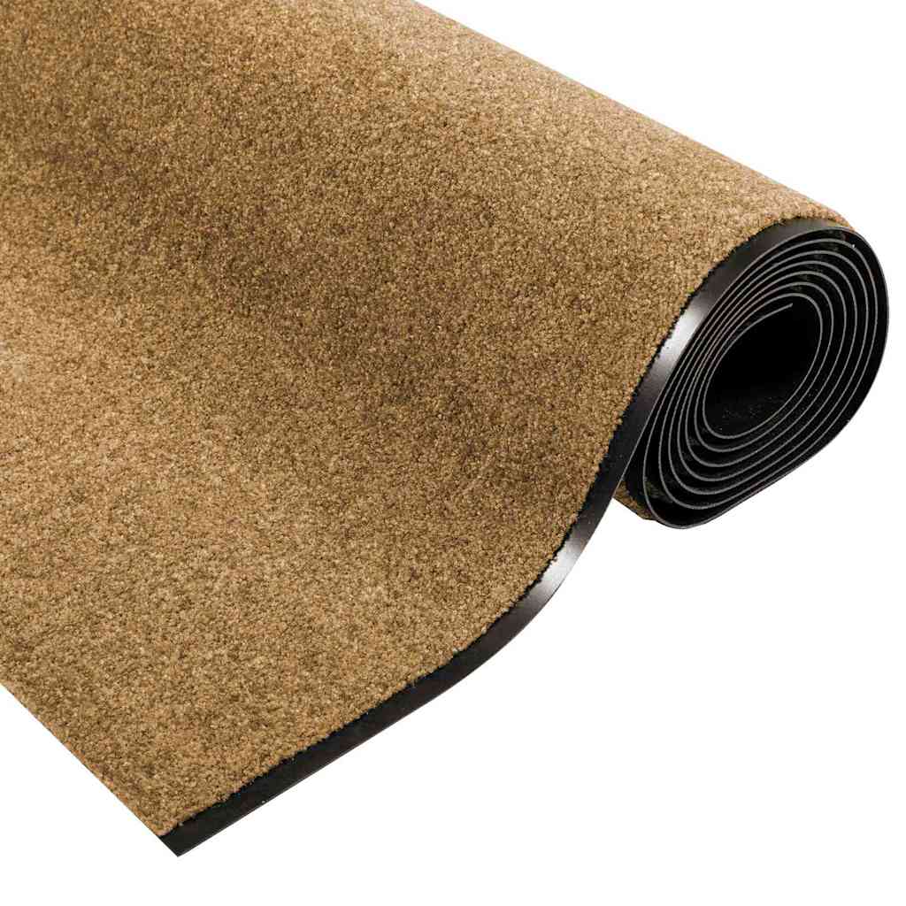 Durų kilimėlis Kremas ir juoda 120 x 350 cm Poliamidas ir PVC