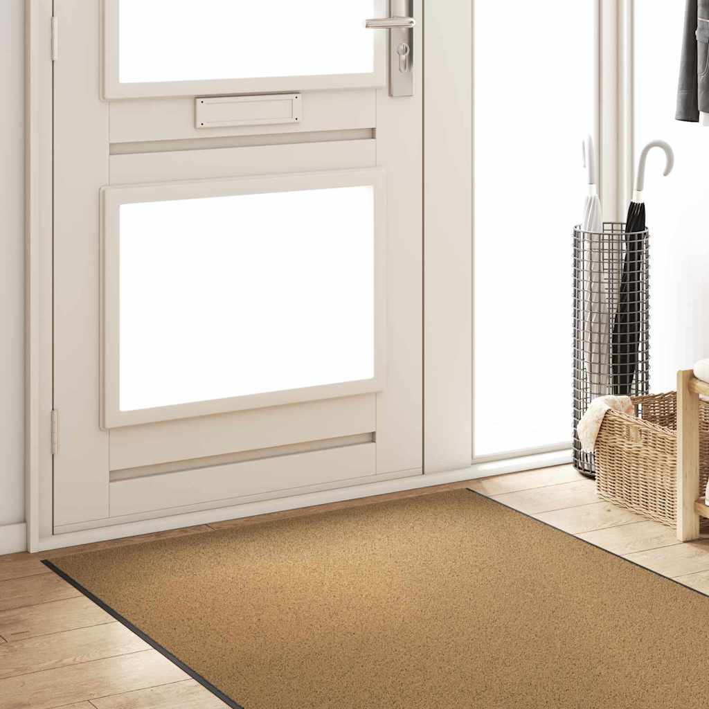 Durų kilimėlis Kremas ir juoda 120 x 350 cm Poliamidas ir PVC